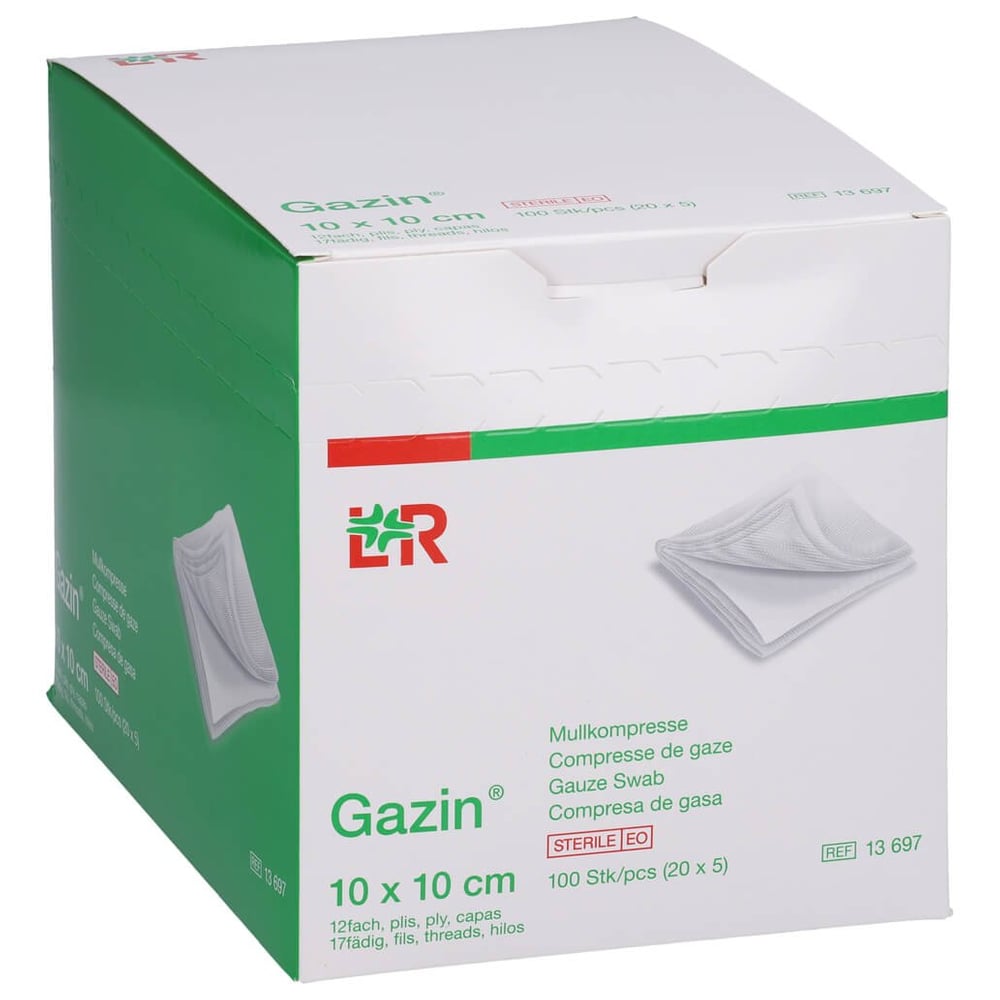 Gazin Kompresse 10x10cm 12fach groß steril
