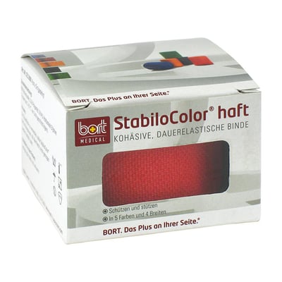 Bort StabiloColor haft Binde 4 cm rot
