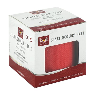 Bort StabiloColor haft Binde 6 cm rot