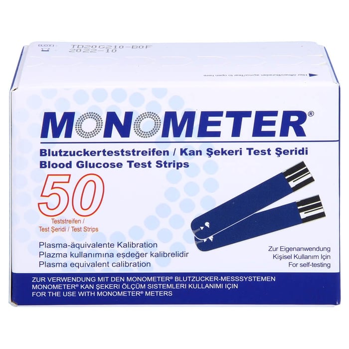 Monometer Blutzucker-Teststreifen P plasma- quiva.