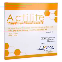 Actilite 10x10cm HONIG-WUNDAUFLAGE