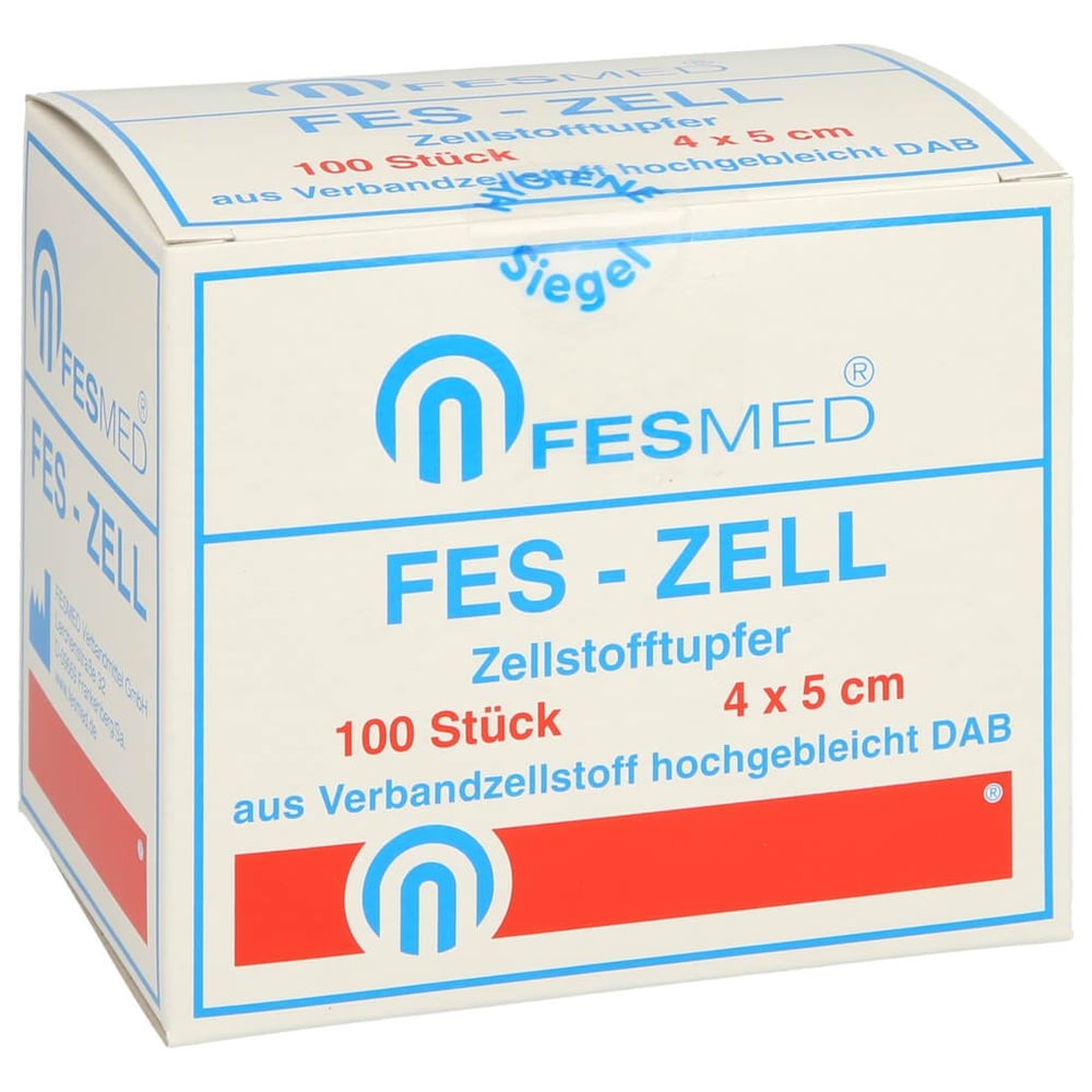 Zellstofftupfer Fes Zell 4x5 cm hochgebleicht