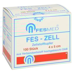 Zellstofftupfer Fes Zell 4x5 cm hochgebleicht