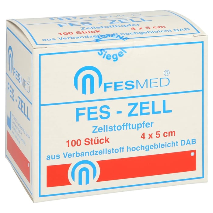 Zellstofftupfer Fes Zell 4x5 cm hochgebleicht