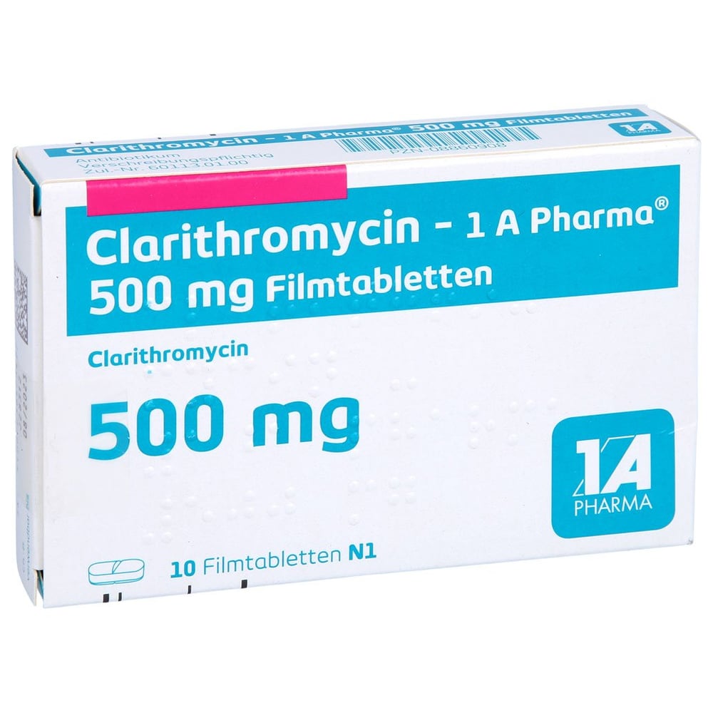 Clarithromycin - 1 A Pharma 500mg Filmtabletten