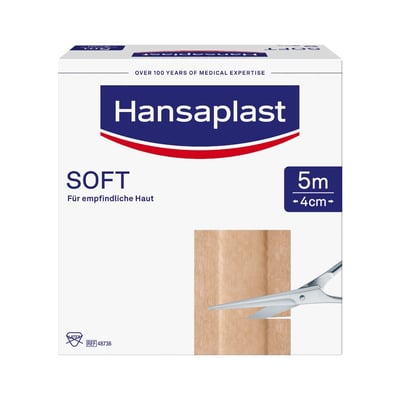 Hansaplast Soft 5mx4 cm Rolle