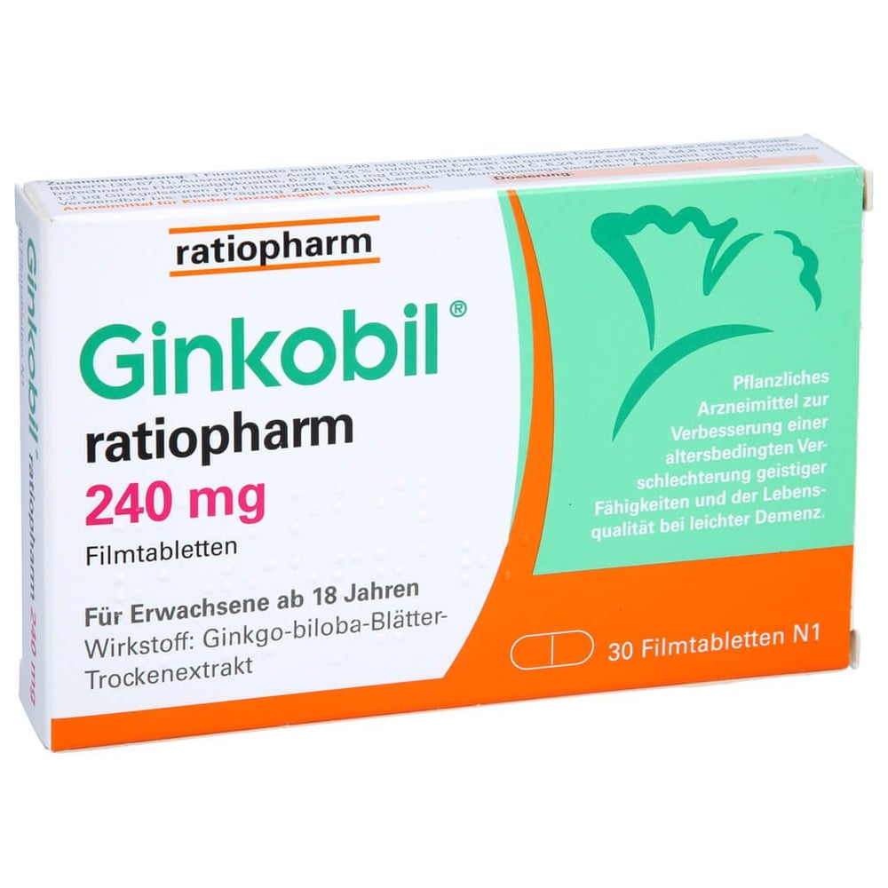 Ginkobil ratiopharm 240mg mit Ginkgo biloba