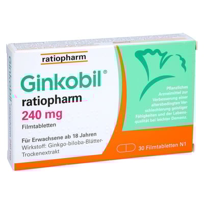 Ginkobil ratiopharm 240mg mit Ginkgo biloba
