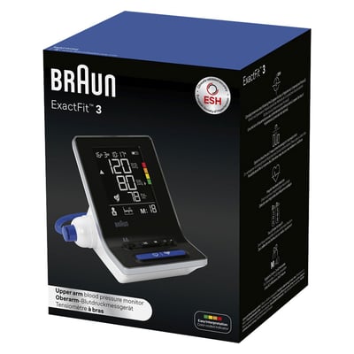 Braun BLUTDRUCKmessgerät ExactFit3 Oberarm Bua6150