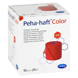 Peha-haft Color Fixierbinde latexfrei 10 cmx20 m rot