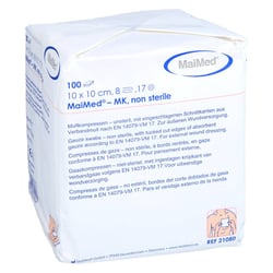 Mullkompressen 10x10 cm unsteril 8fach MaiMed
