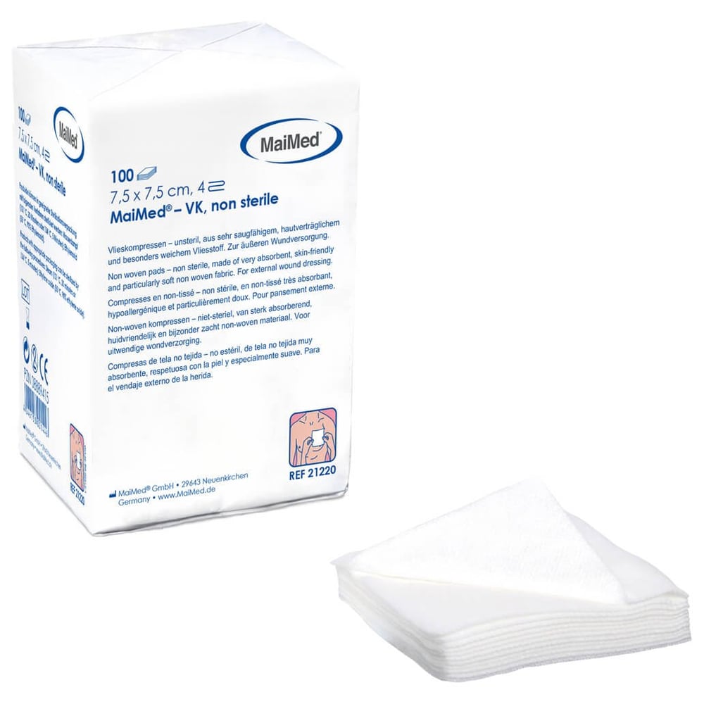 Vlieskompressen 7.5x7.5 unsteril