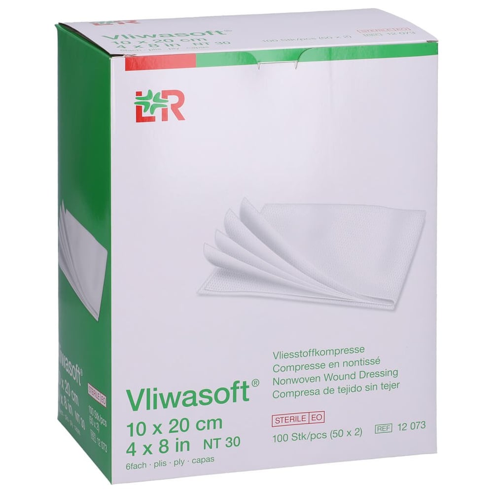 Vliwasoft Vlieskompressen steril 10x20 cm