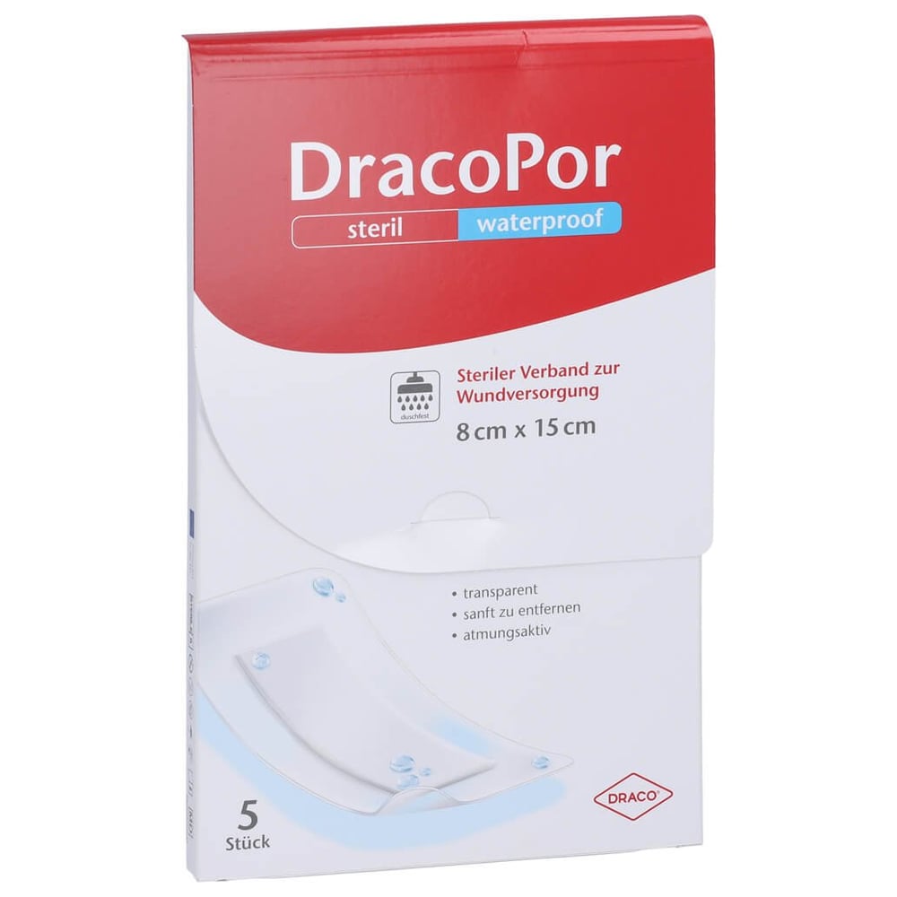 Dracopor Waterproof Wundverband steril 15cmx8cm
