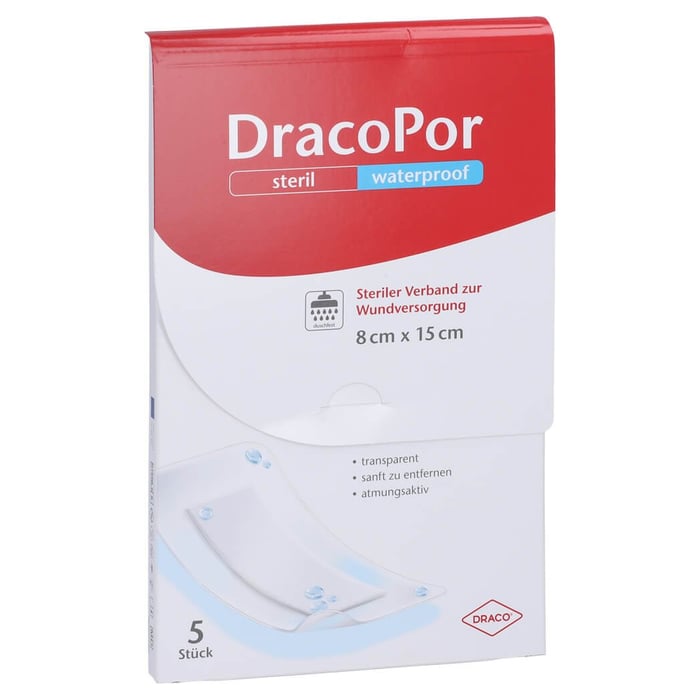 Dracopor Waterproof Wundverband steril 15cmx8cm