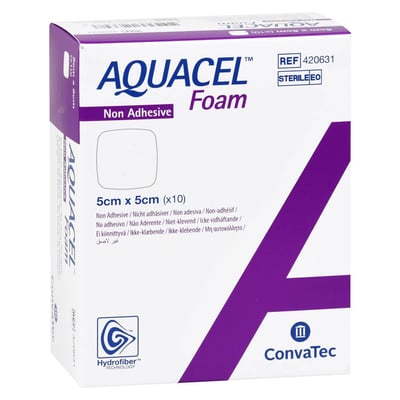 Aquacel Foam nicht adhäsiv 5x5 cm Verband ConvaTec Produktbild 1