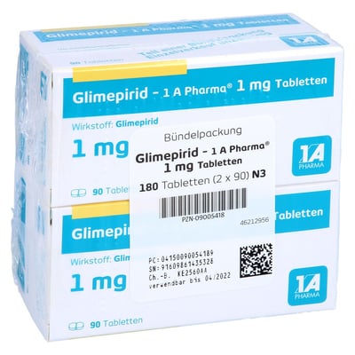 Glimepirid - 1 A Pharma 1 mg Tabletten