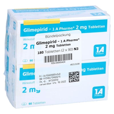 Glimepirid - 1 A Pharma 2 mg Tabletten