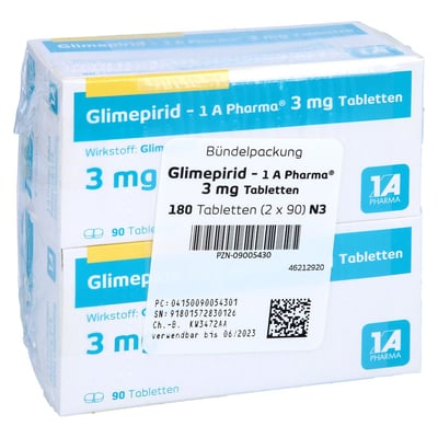 Glimepirid - 1 A Pharma 3 mg Tabletten