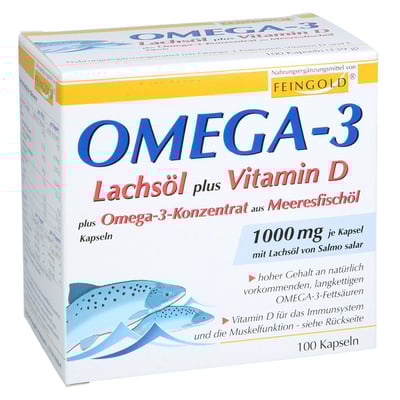 Omega-3 LachsÖl+ Vitamin D + Omega-3-Konzentrat