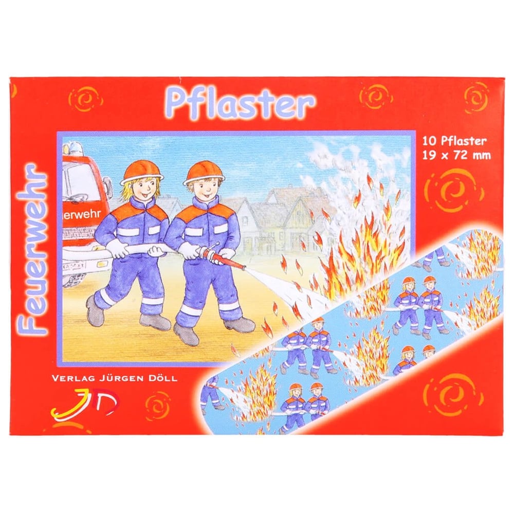 Kinderpflaster Feuerwehr Briefchen