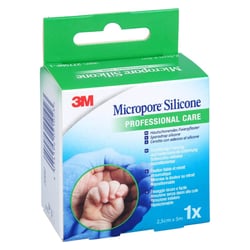 SILIKONBESCHICHTETES Pflaster 2,5 cmx5 m Rolle