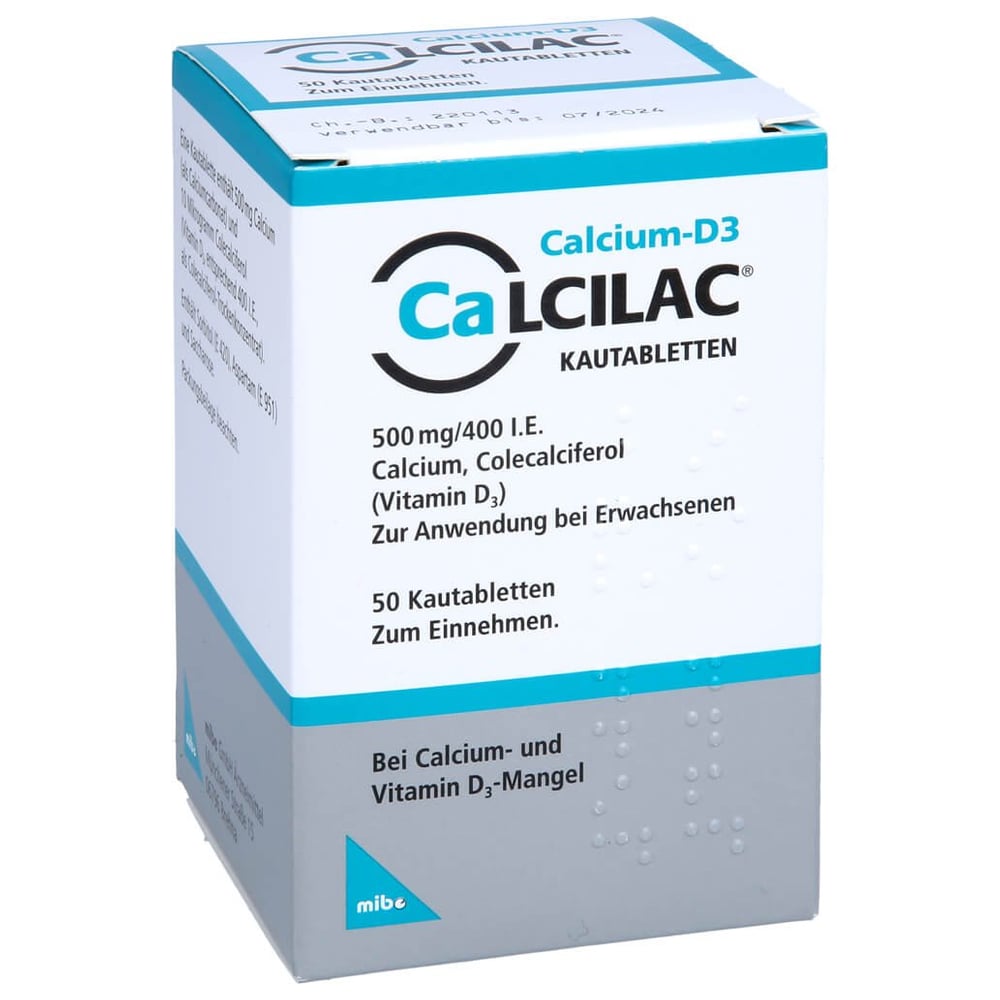 Calcilac 500 mg/400 I.E.