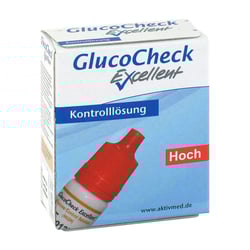 Glucocheck Excellent Kontrolllösung hoch