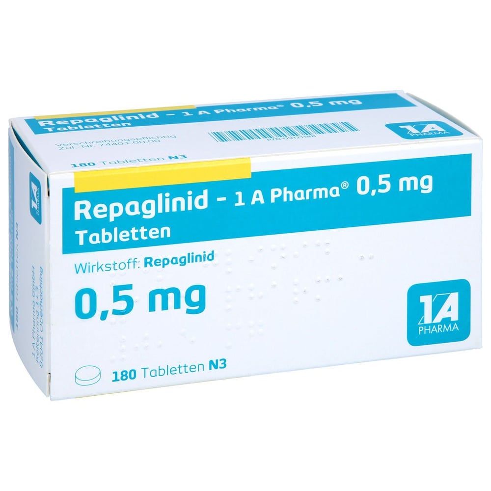 Repaglinid - 1 A Pharma 0.5mg Tabletten