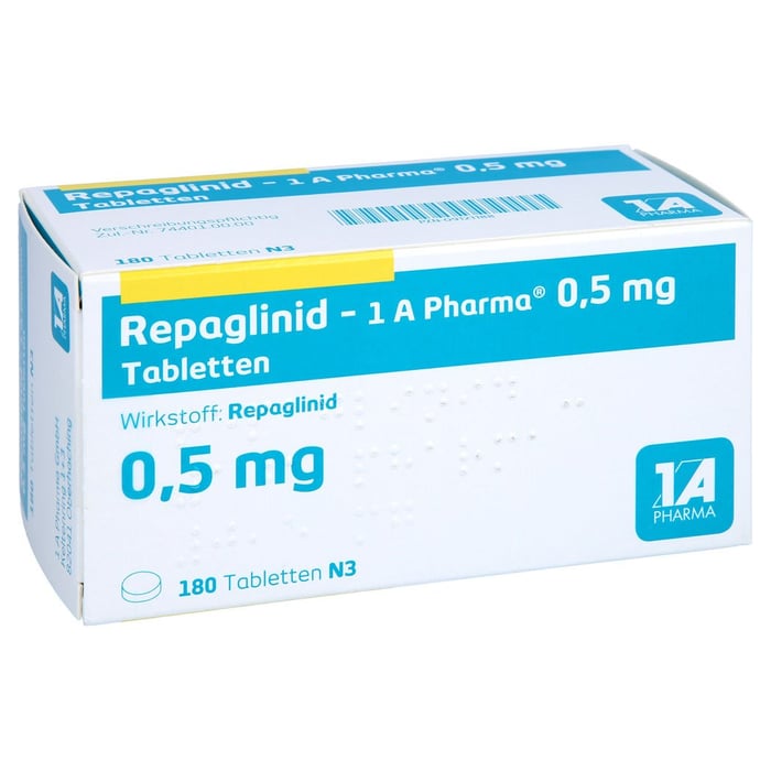 Repaglinid - 1 A Pharma 0.5mg Tabletten