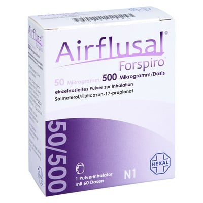Airflusal Forspiro 50 Mikrogramm/500 Mikrogramm/Dosis Produktbild 1
