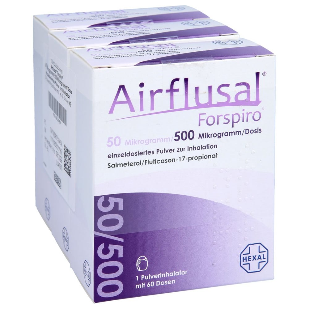 Airflusal Forspiro 50 Mikrogramm/500 Mikrogramm/Dosis