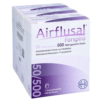 Airflusal Forspiro 50 Mikrogramm/500 Mikrogramm/Dosis