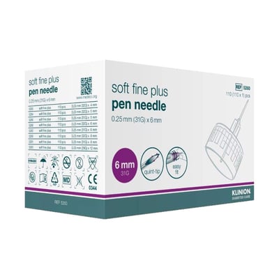 Klinion Soft fine plus Kanülen 6 mm 31 G 0,25 mm