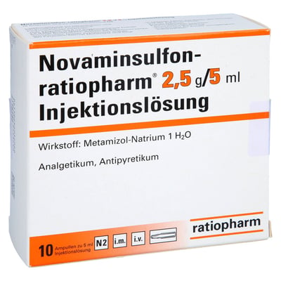 Novaminsulfon-ratiopharm 2,5 g/5 ml Injektionslösung Produktbild 1