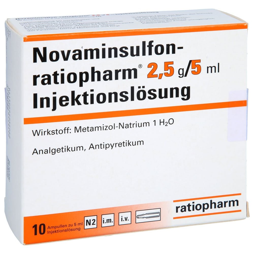 Novaminsulfon-ratiopharm 2.5g/5ml Injektionslösung