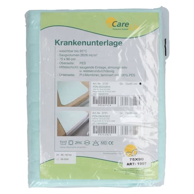 Krankenunterlage waschbar 75x90 cm Careliv