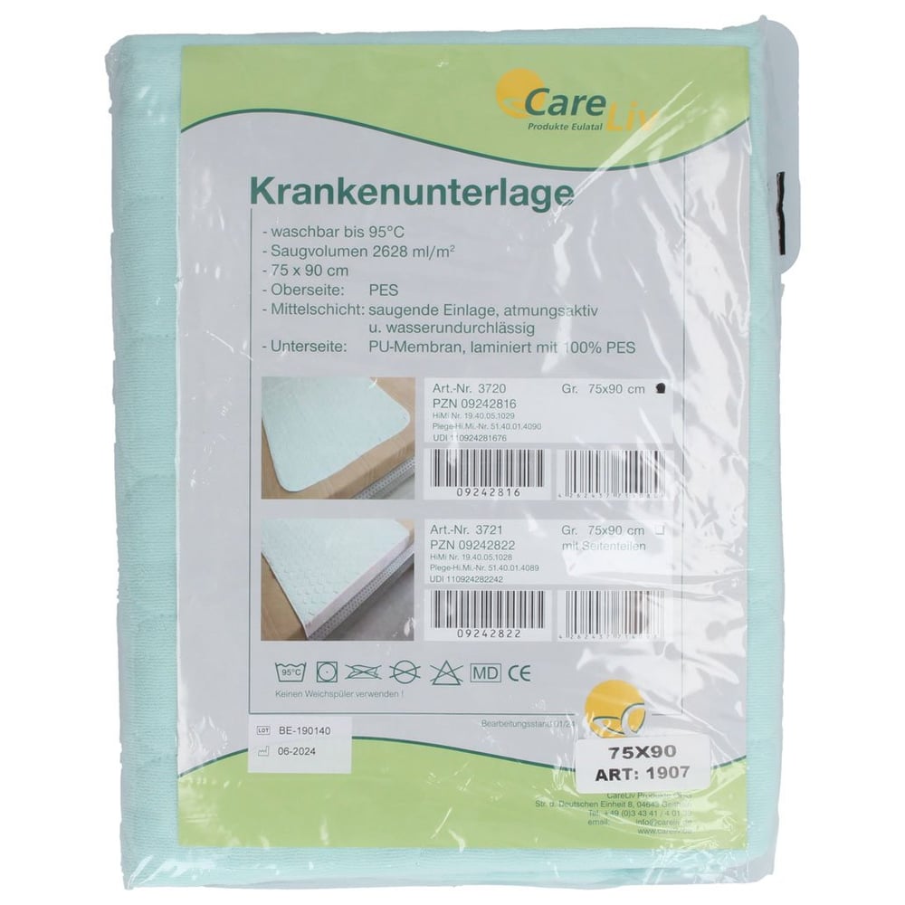 Krankenunterlage waschbar 75x90cm Careliv