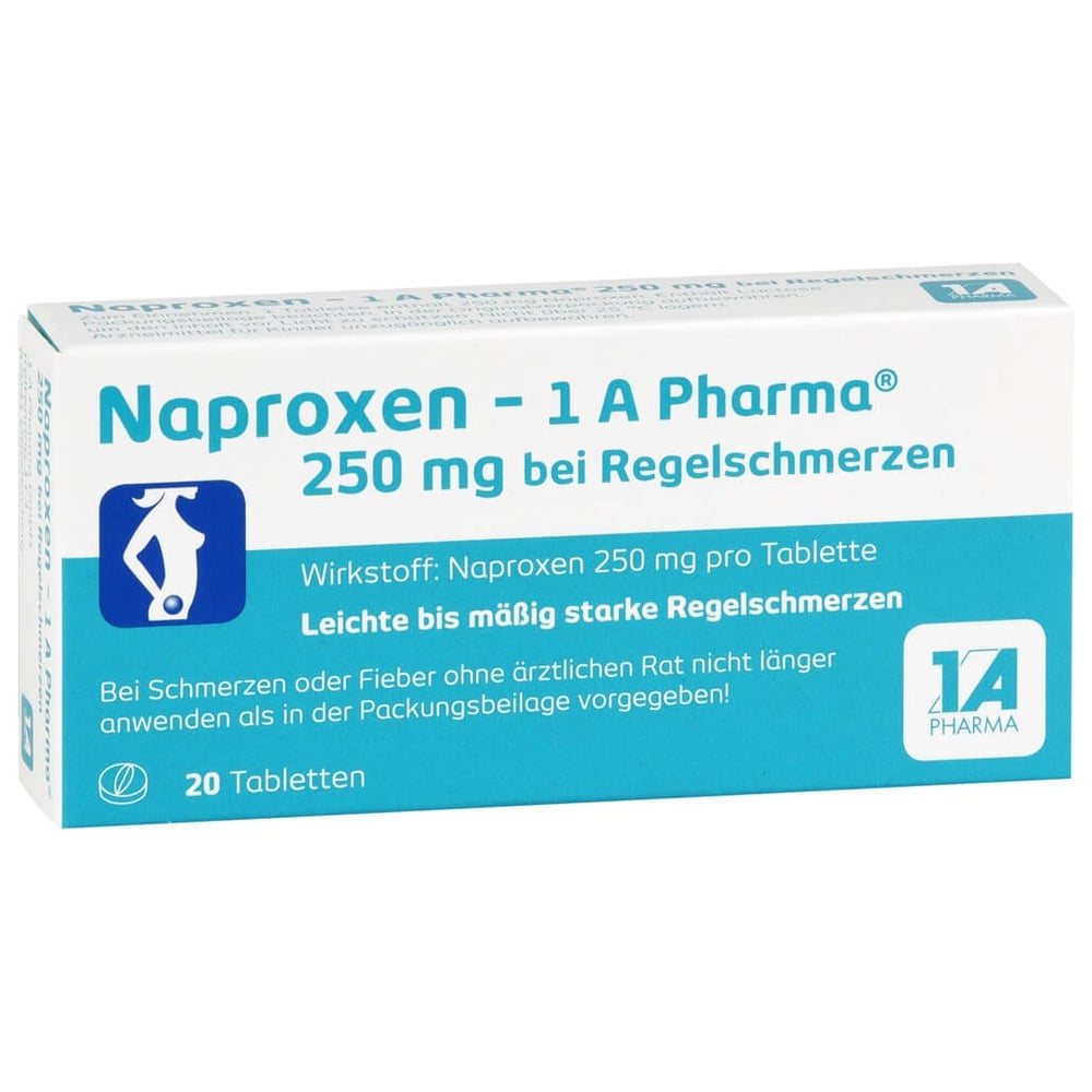 Naproxen-1A Pharma 250 mg bei Regelschmerzen