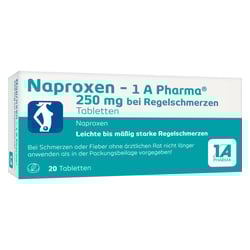 Naproxen-1A Pharma 250 mg bei Regelschmerzen
