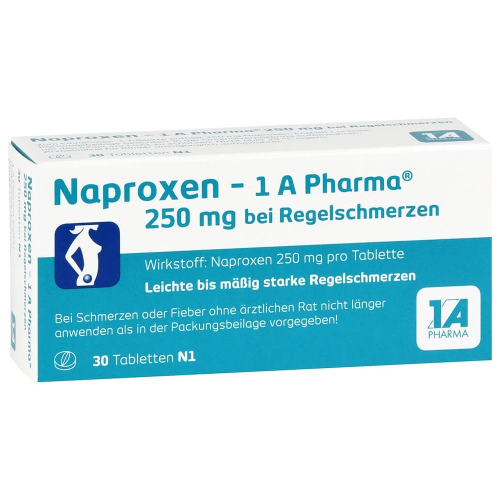 Naproxen-1A Pharma 250 mg bei Regelschmerzen