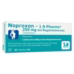 Naproxen-1A Pharma 250 mg bei Regelschmerzen
