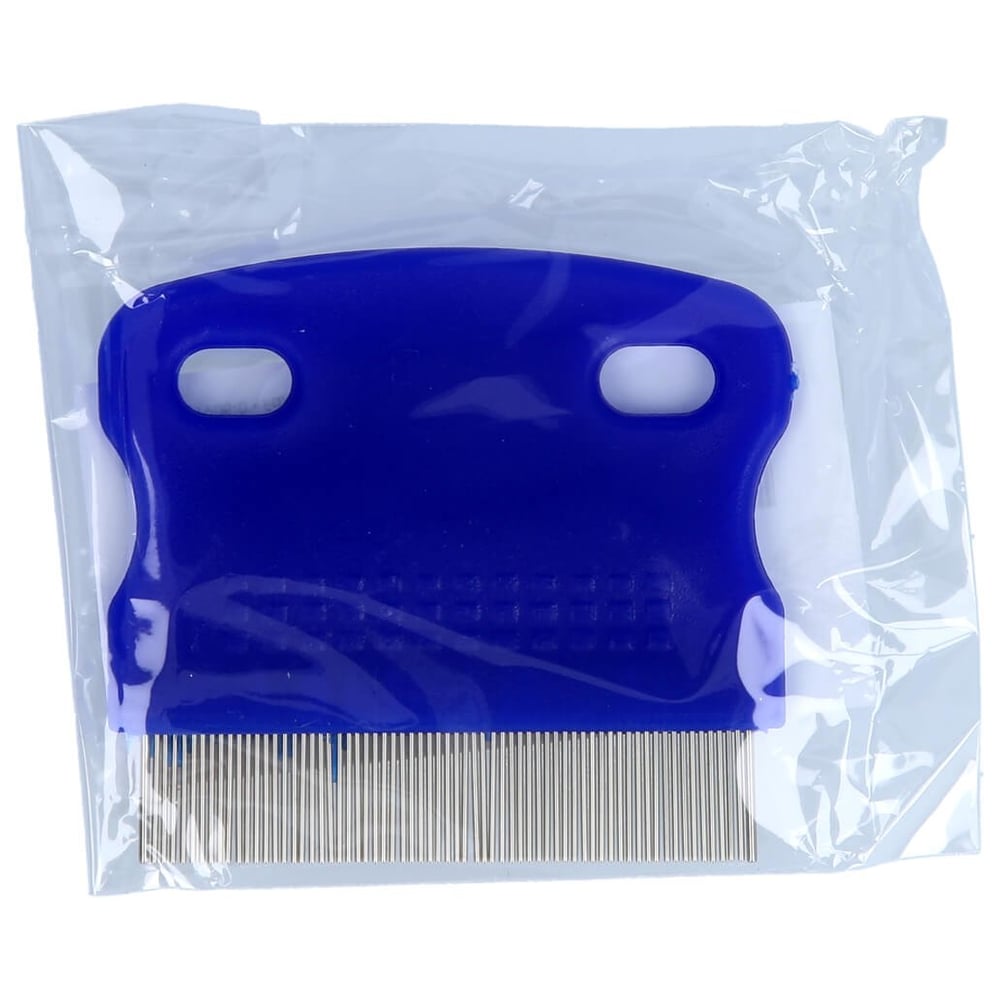 Nissenkamm Metall blauer Griff