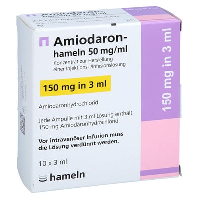 Amiodaron-hameln 50 mg/ml 150 mg Injektions-/Infusionslösungskonzentrat