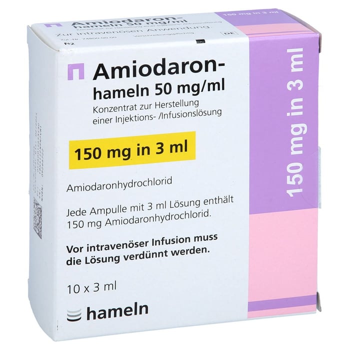 Amiodaron-hameln 50mg/ml 150mg Injektions-/Infusionslösungskonzentrat