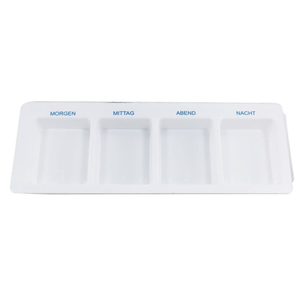 Medikamentendispenser 1 Tag 4 große Fächer 5x6cm