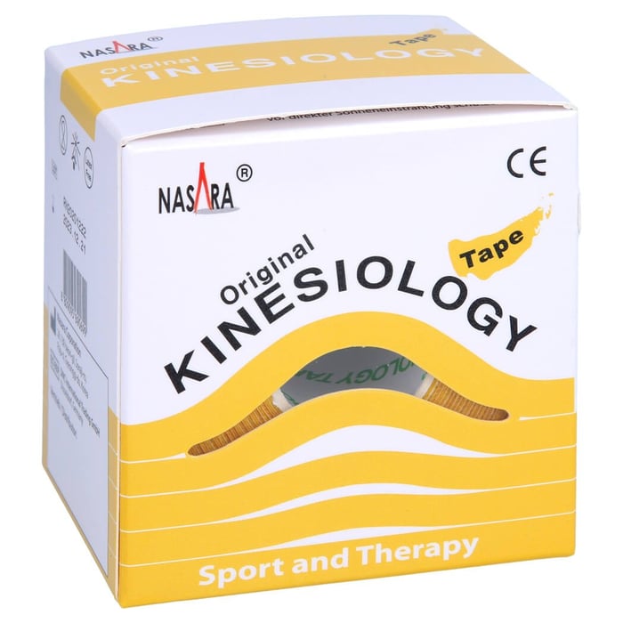 Nasara Kinesiologie Tape 5 cmx5 m gelb