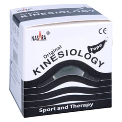 Nasara Kinesiologie Tape 5 cmx5 m schwarz