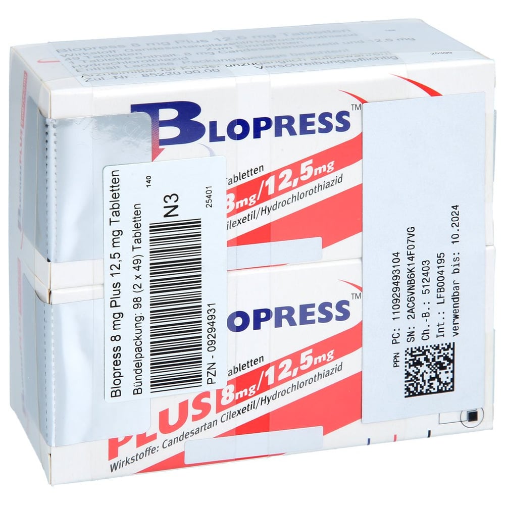 Blopress 8 mg Plus 12,5 mg