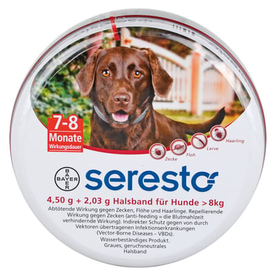 Seresto 4,50 g + 2,03 g Halsband für Hunde ab 8 kg Produktbild 1